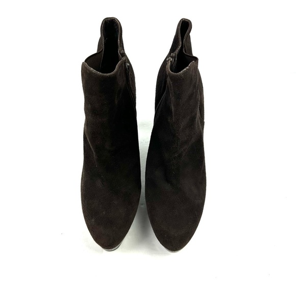 Stuart Weitzman Heeled Bootie 9.5 Brown Suede Ankle Boot Womens - Picture 3 of 10